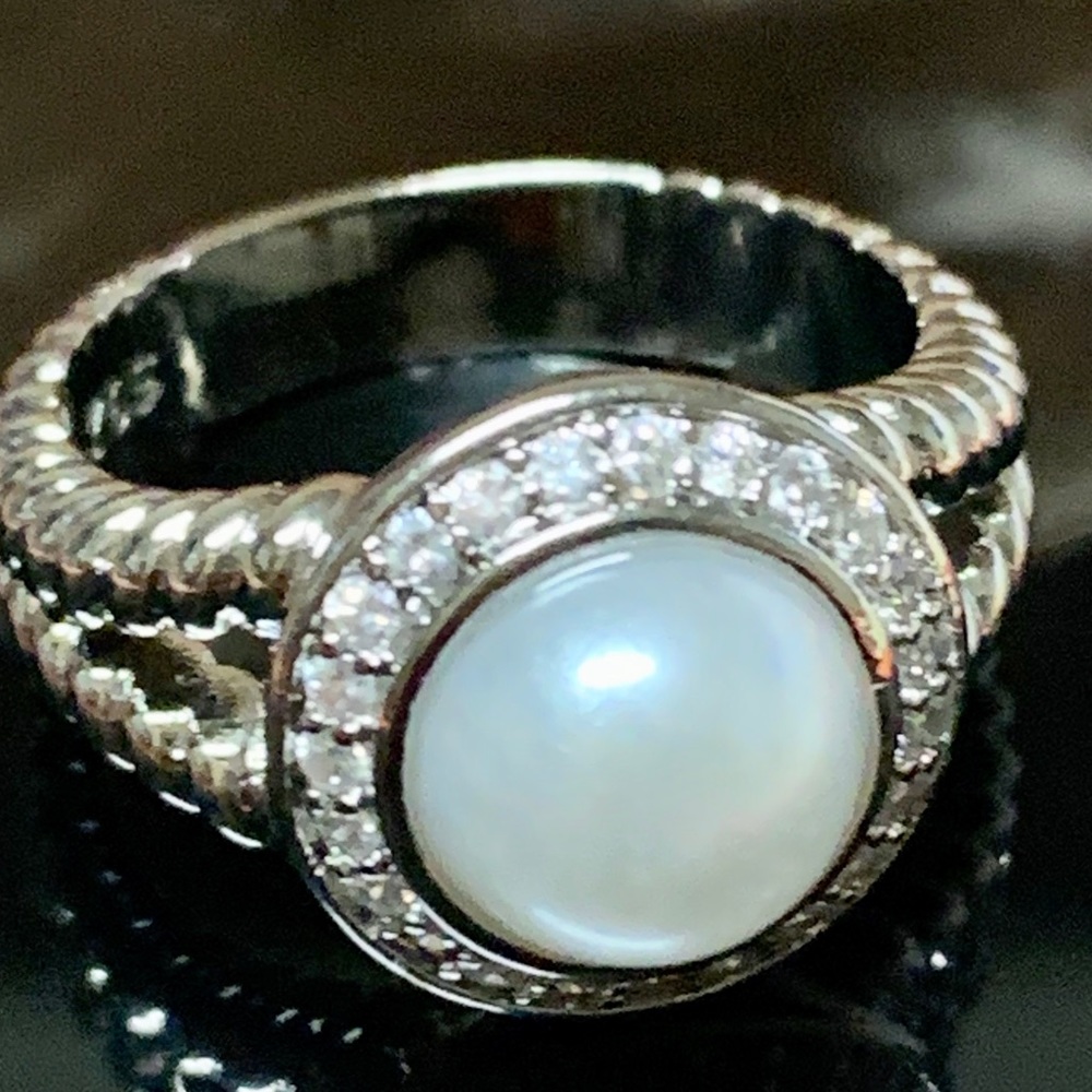 Diam pearl ring - Picture 1 of 6